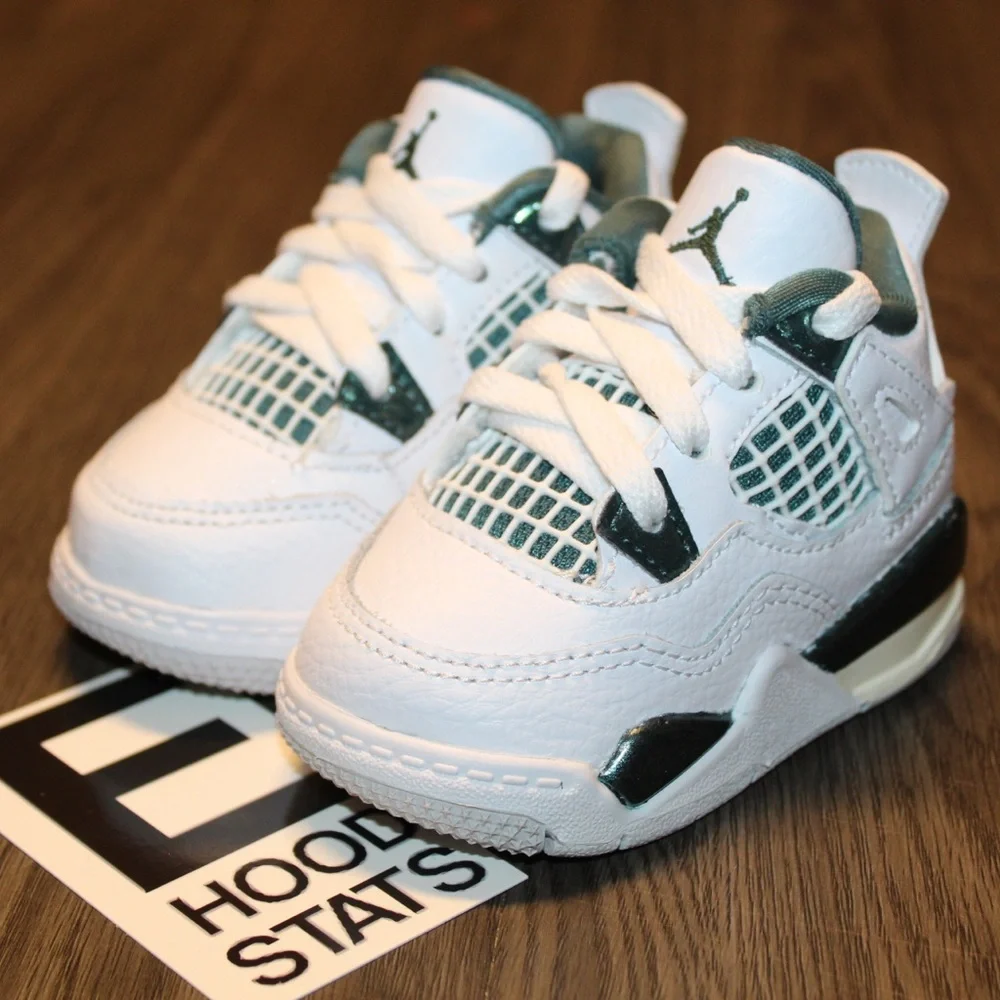 Air Jordan 4 Retro Oxidized Green Infant Size 3c Sneakers